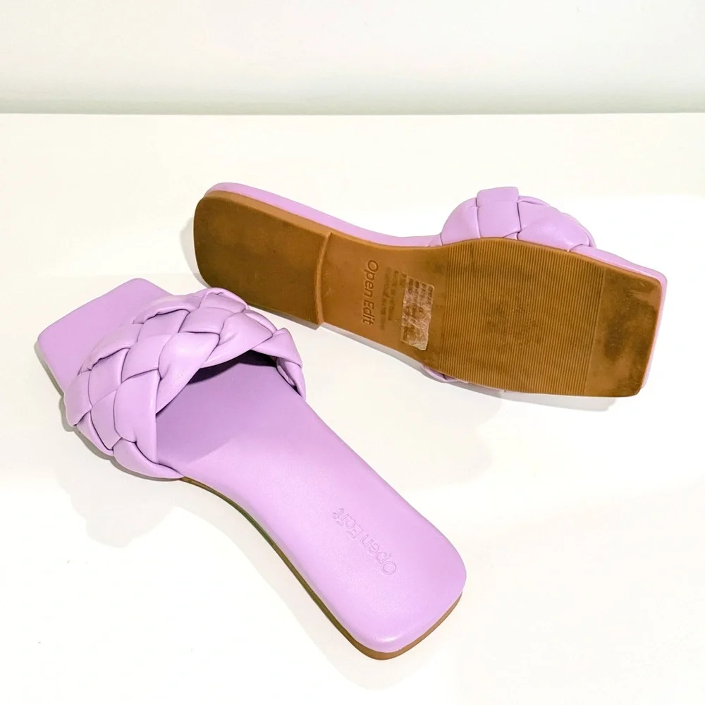 Nordstrom Open Edit Women's Lucca Slide Sandal - 7.5, Purple/Lavender - Picture 7 of 7